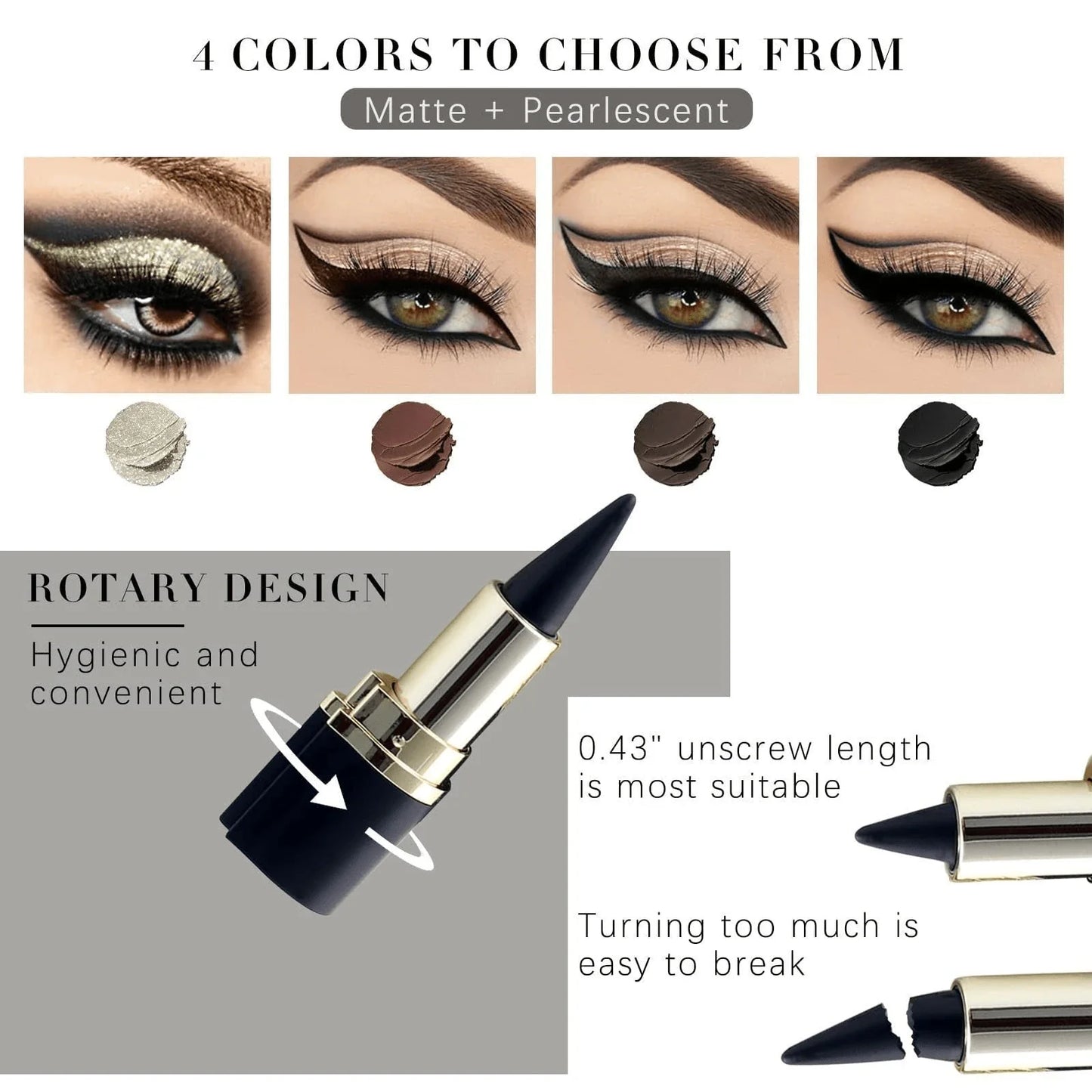 Matte Quick-Dry Eyeliner – Waterproof, Smudge-Proof & Gift-Ready! 💄🎁